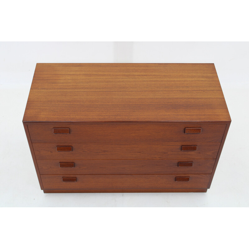 Vintage teak chest of drawers with drawers for Søborg Møbelfabrik, Denmark 1950