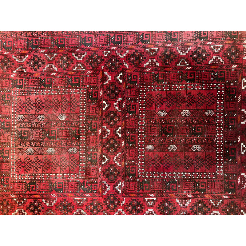 Vintage hand-knotted wool rug, Afghanistan 1970