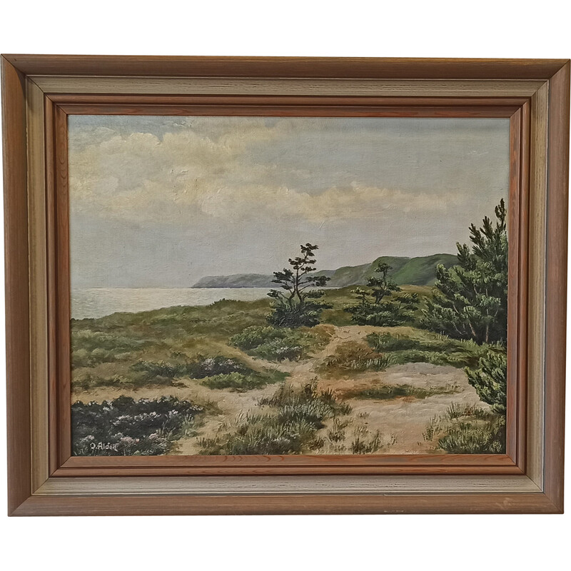 Vintage painting "view of the cliff"