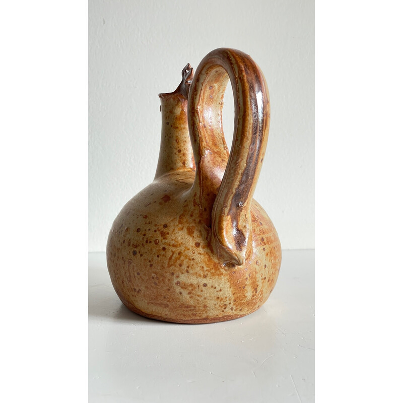 Vintage ceramic soliflore pitcher in the shape of a rooster, 1960
