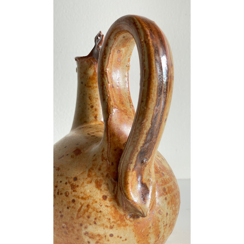 Pichet soliflore vintage en céramique en forme de coq, 1960