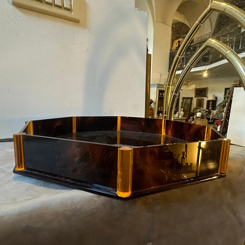 Vintage lucite tray, Italy 1970