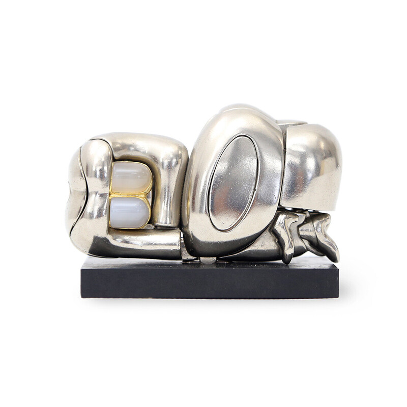Vintage “La Mini Zoraida” sculpture in nickel-plated aluminum alloy by Miguel Barrocal, 1960