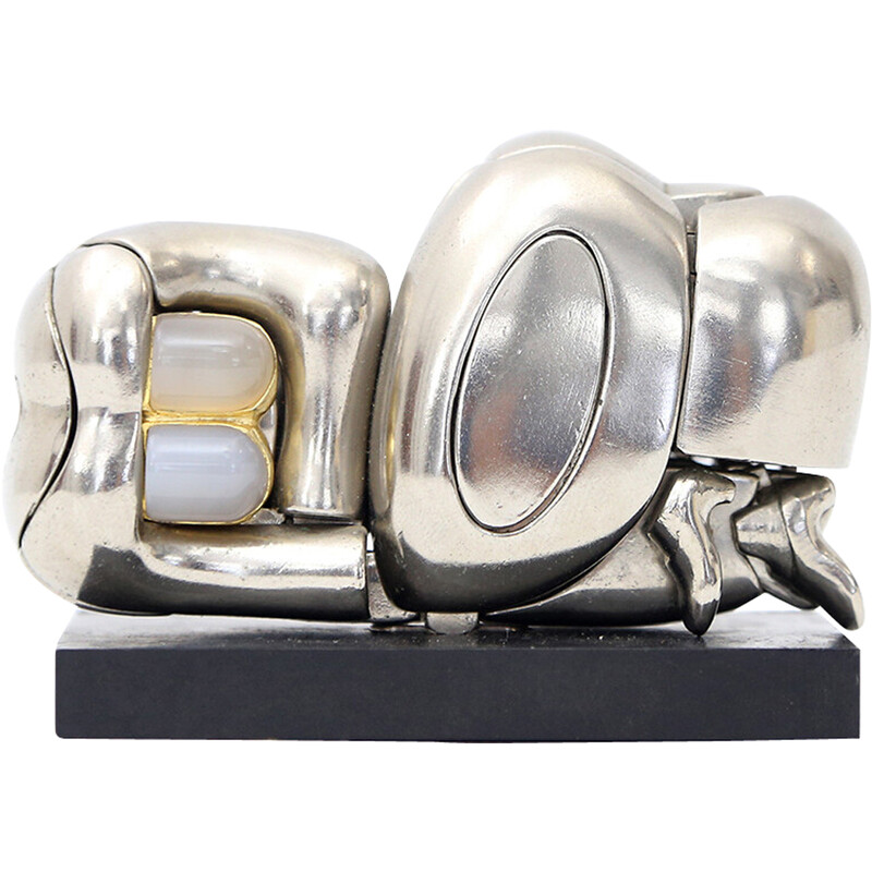 Sculpture vintage "La Mini Zoraida" en alliage d'aluminium nickelé de Miguel Barrocal, 1960