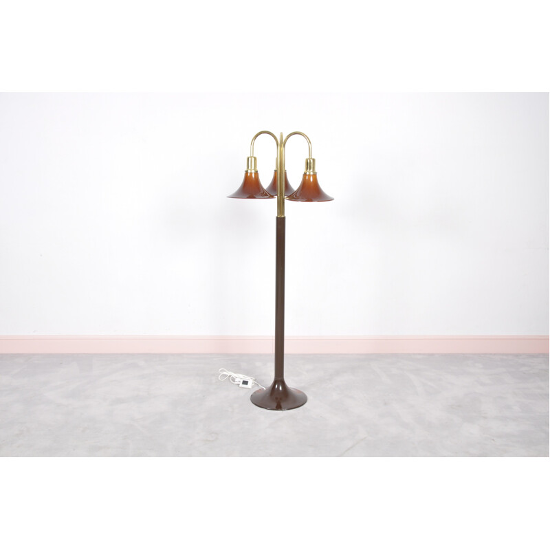 Vintage Italian Triple Tulip floor lamp - 1970s