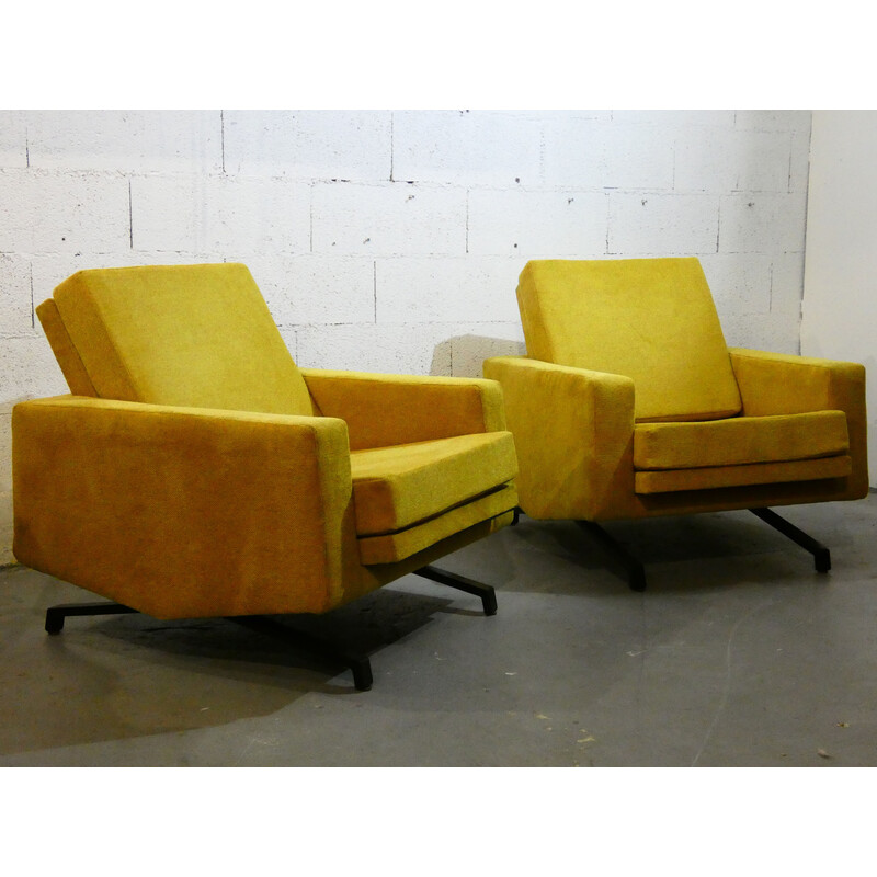 Pair of vintage armchairs by Louis Paolozzi for Zol, 1961