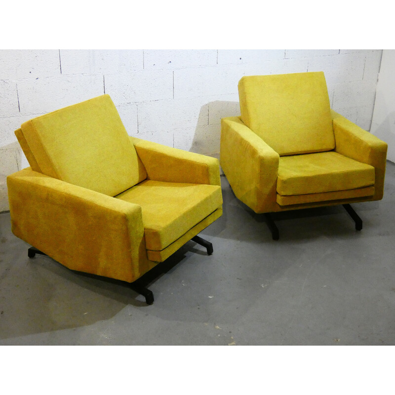 Pair of vintage armchairs by Louis Paolozzi for Zol, 1961