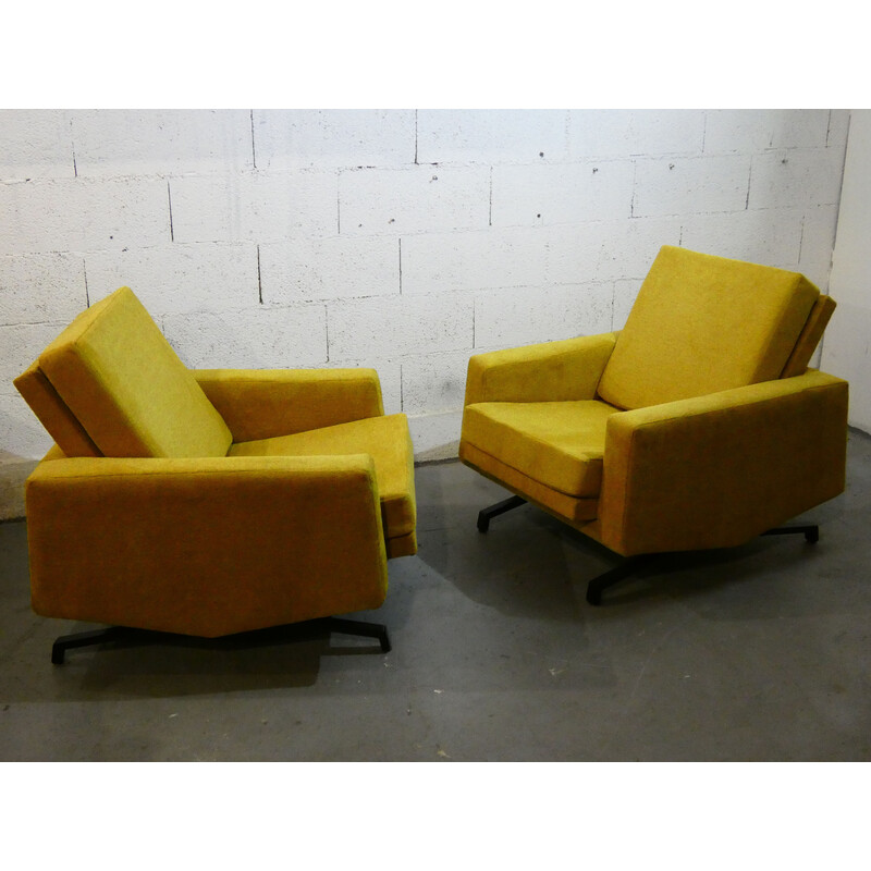 Pair of vintage armchairs by Louis Paolozzi for Zol, 1961