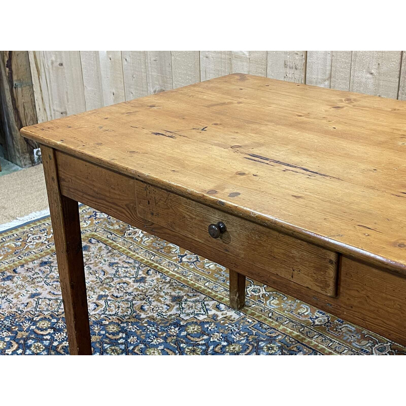 Table bureau vintage en sapin, 1930