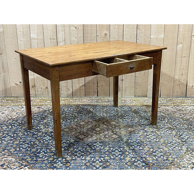 Table bureau vintage en sapin, 1930