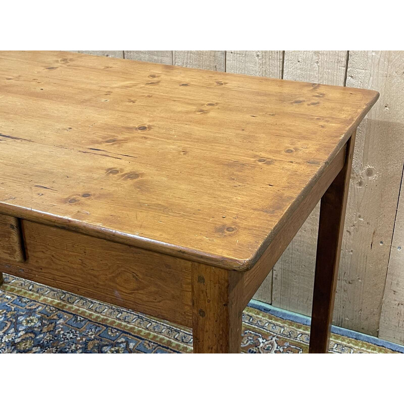 Vintage fir desk table, 1930