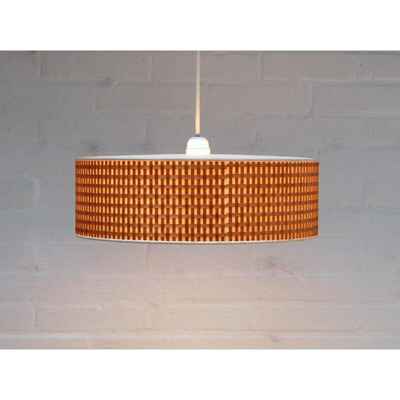 Woven bambu hanging lamp - 1950s