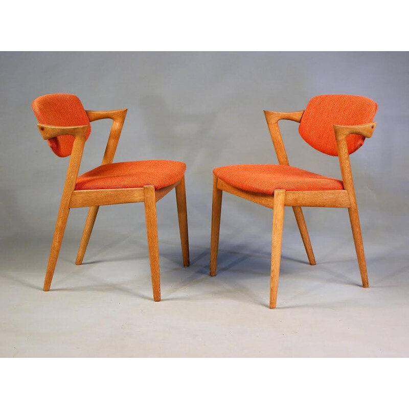 Kai Kristiansen Oak Model 42 Dining Chairs - 1960s