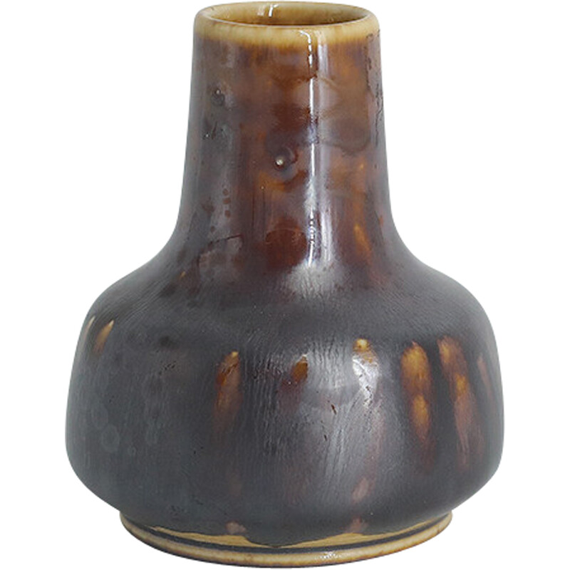 Vase de collection vintage N°40 en grès par Gunnar Borg pour Höganäs Keramik, Suède 1960