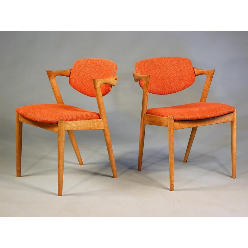 Kai Kristiansen Oak Model 42 Dining Chairs - 1960s