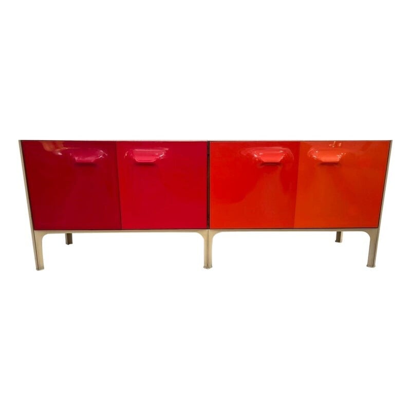 Vintage DF2000 sideboard in molded acrylic by Raymond Loewy, France 1960