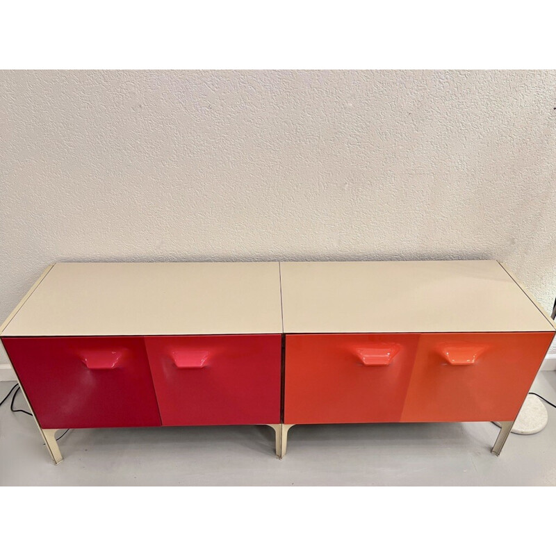 Vintage DF2000 sideboard in molded acrylic by Raymond Loewy, France 1960