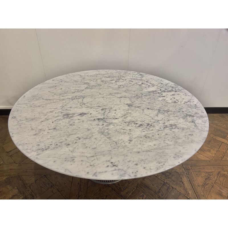 Vintage marble and steel dining table by Warren Platner for Knoll, 2015