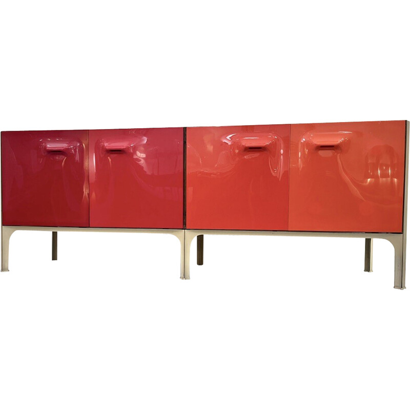 Vintage DF2000 sideboard in molded acrylic by Raymond Loewy, France 1960