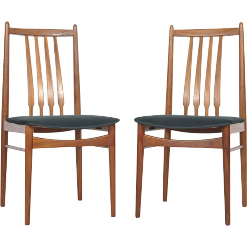 Pair of mid-Century scandinavian teak chair - 1960s