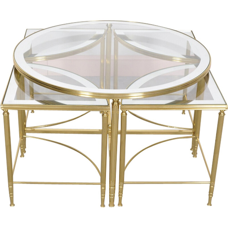 Five-Piece Hollywood Regency Cocktail Table by Maison Jansen - 1960s