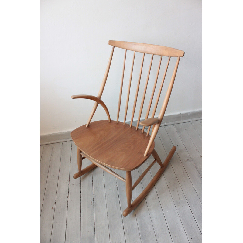 Vintage rocking chair by Illum Wikkelsø for Niels Eilersen, Denmark 1958