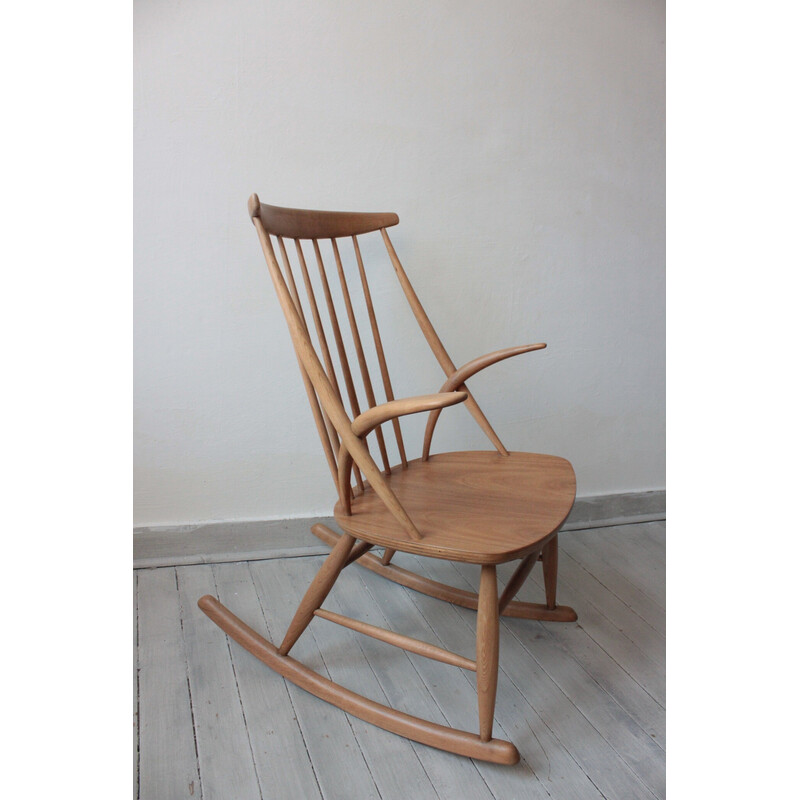 Vintage rocking chair by Illum Wikkelsø for Niels Eilersen, Denmark 1958