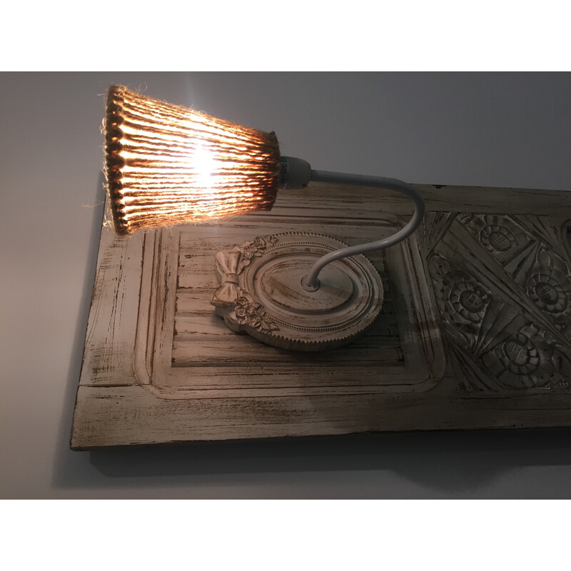 Vintage carved and patinated wooden tray