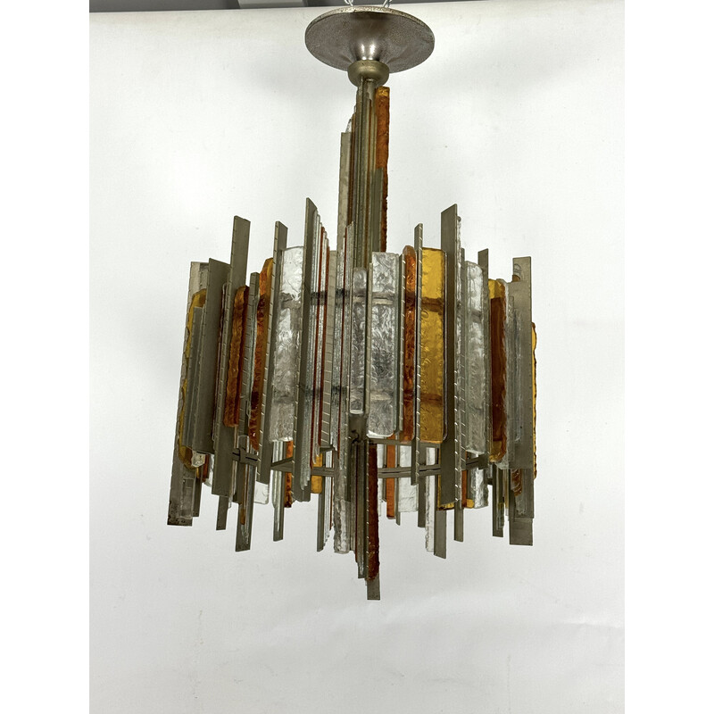 Vintage chandelier by Albano Poli for Poliarte, Italy 1970