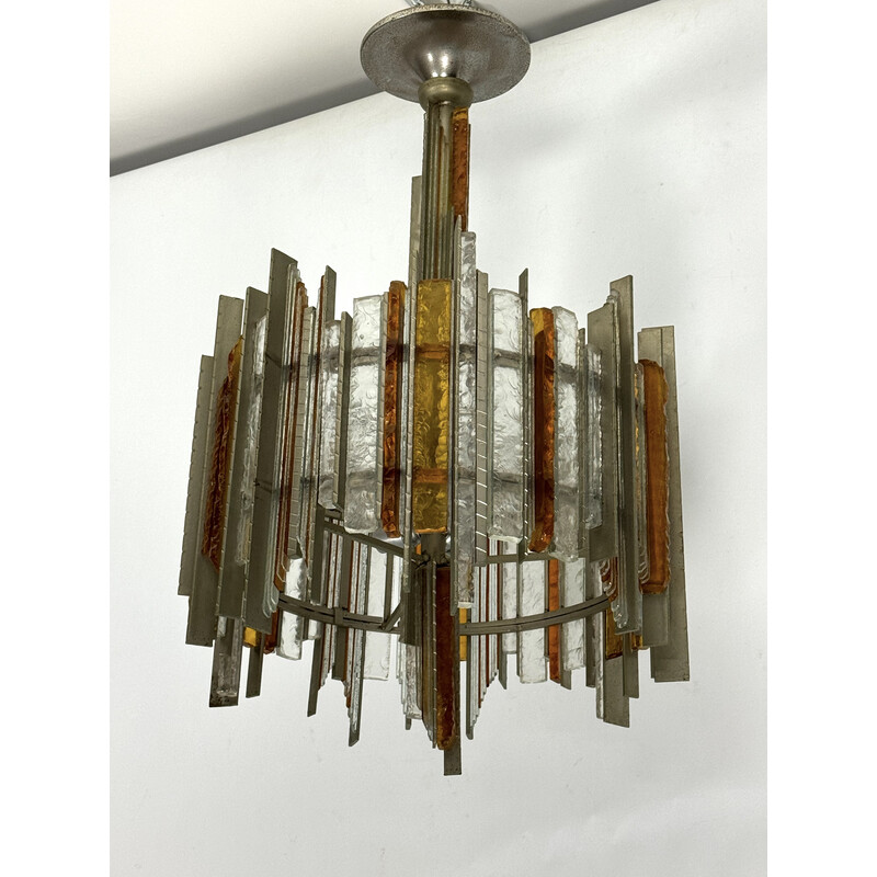 Vintage chandelier by Albano Poli for Poliarte, Italy 1970