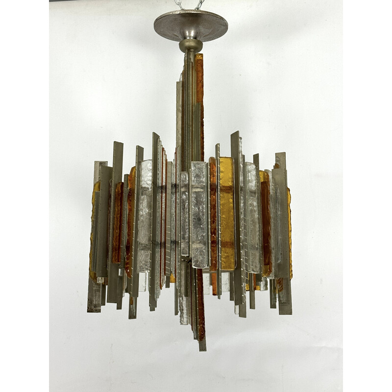 Vintage chandelier by Albano Poli for Poliarte, Italy 1970