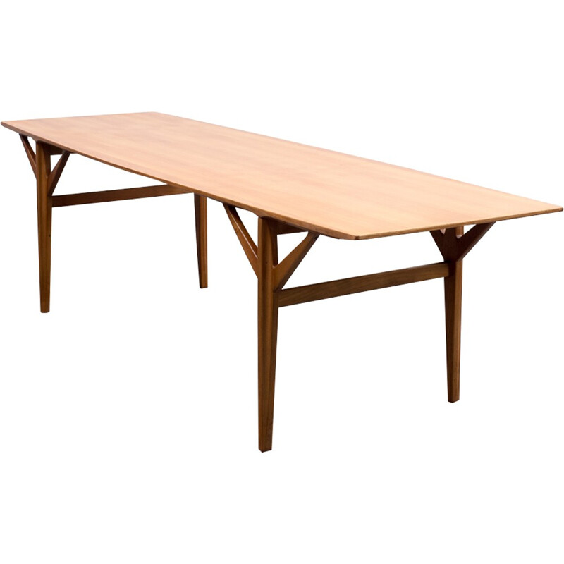 Table basse en filigrane en bois de cerisier - 1960