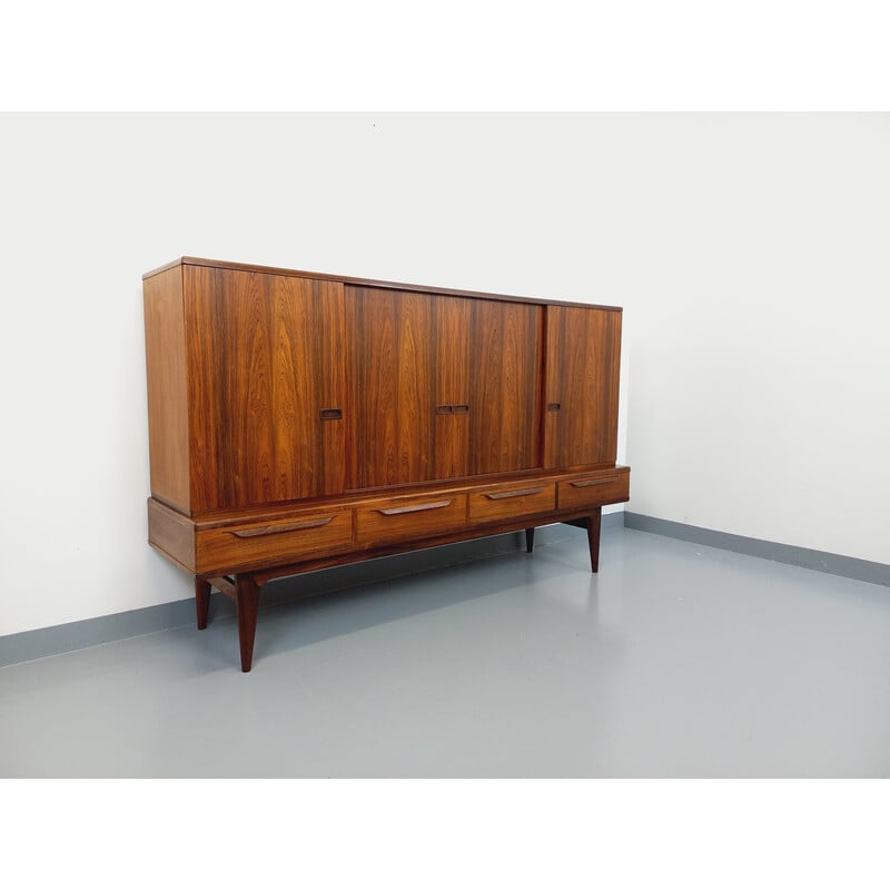 Enfilade vintage en palissandre et bois clair par Bordum et Nielsen pour Samcom, Danemark 1960