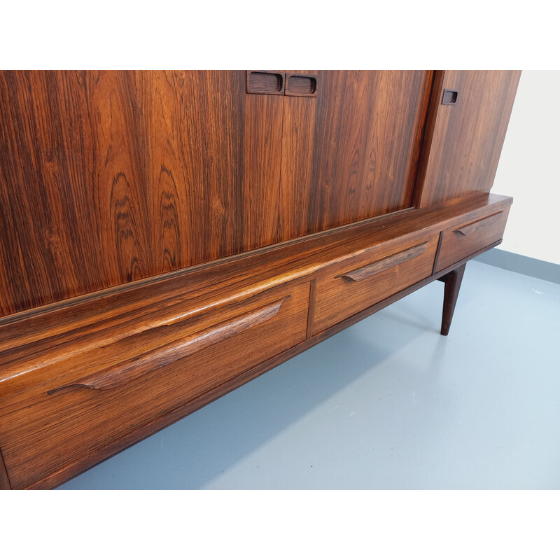 Enfilade vintage en palissandre et bois clair par Bordum et Nielsen pour Samcom, Danemark 1960