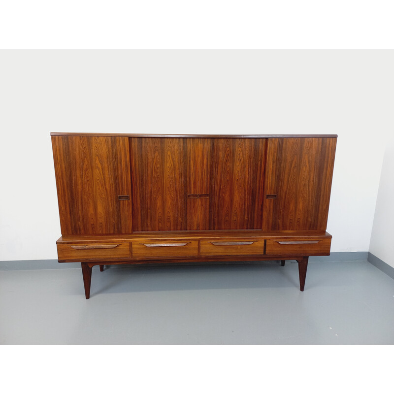 Vintage rosewood and light wood sideboard by Bordum and Nielsen for Samcom, Denmark 1960