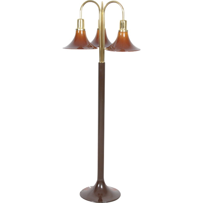 Vintage Italian Triple Tulip floor lamp - 1970s