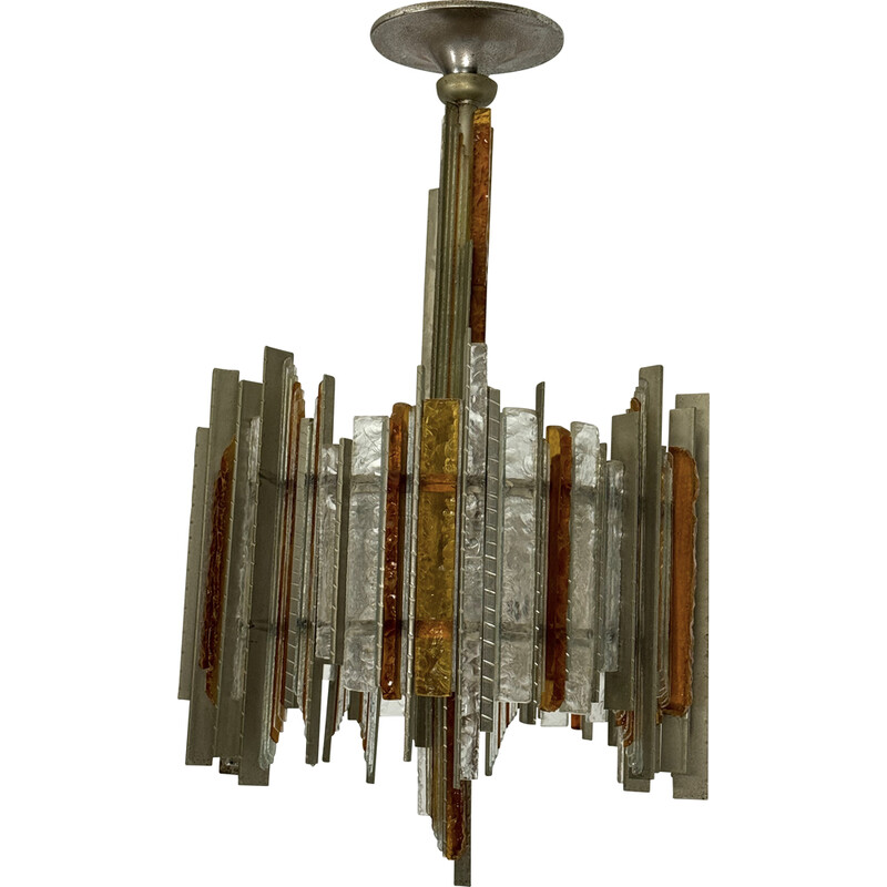 Vintage chandelier by Albano Poli for Poliarte, Italy 1970