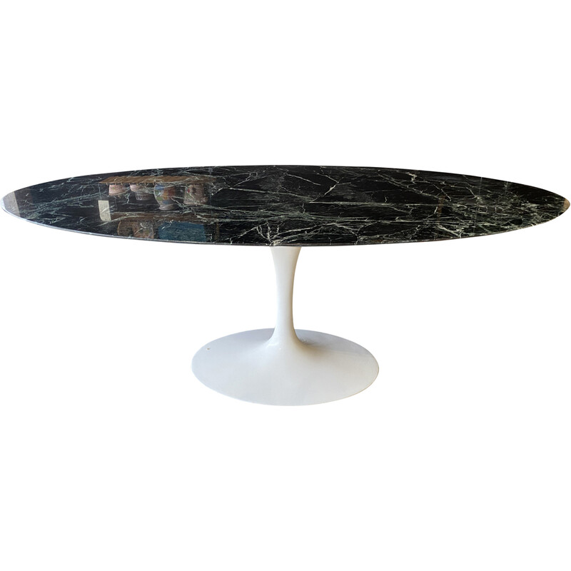 Vintage oval marble dining table by Eero Saarinen for Knoll International, 1950