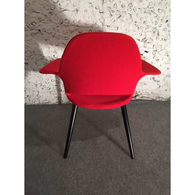Red "Organic chair" by Eames and Saarinen - 2000s
