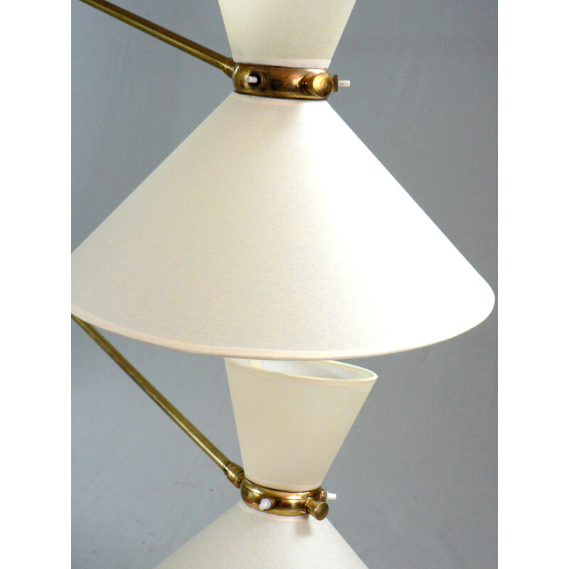 Pair of double arm wall lights by Lunel - 1950s