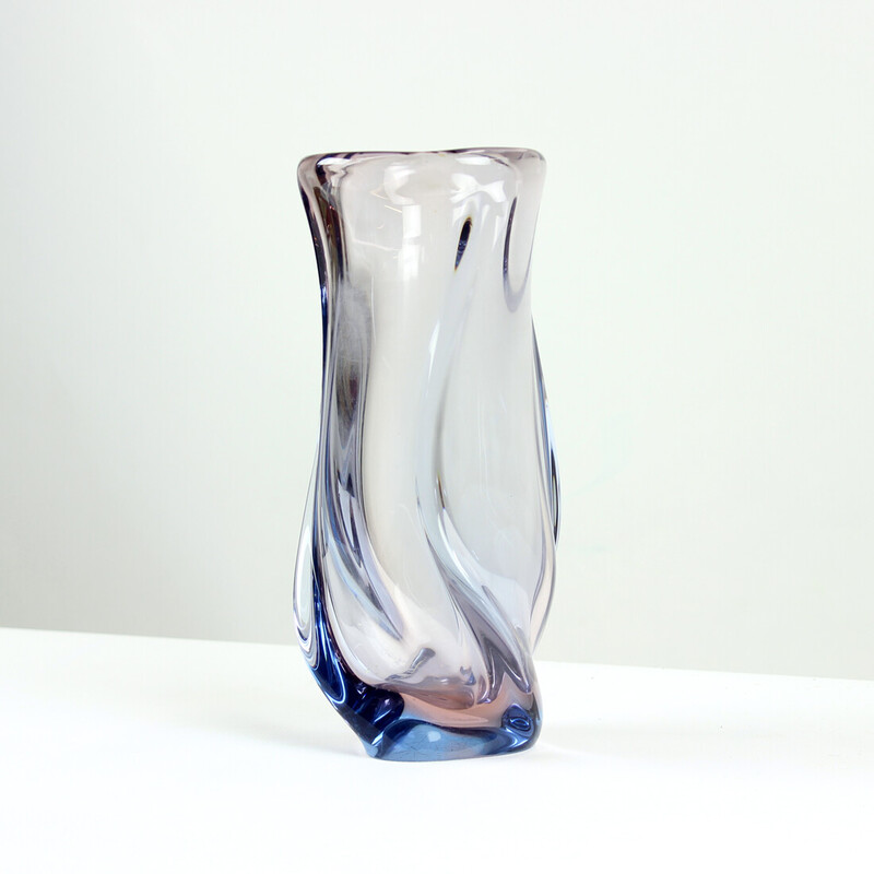 Vintage Murano glass vase by Josef Hospodka, Czechoslovakia 1960