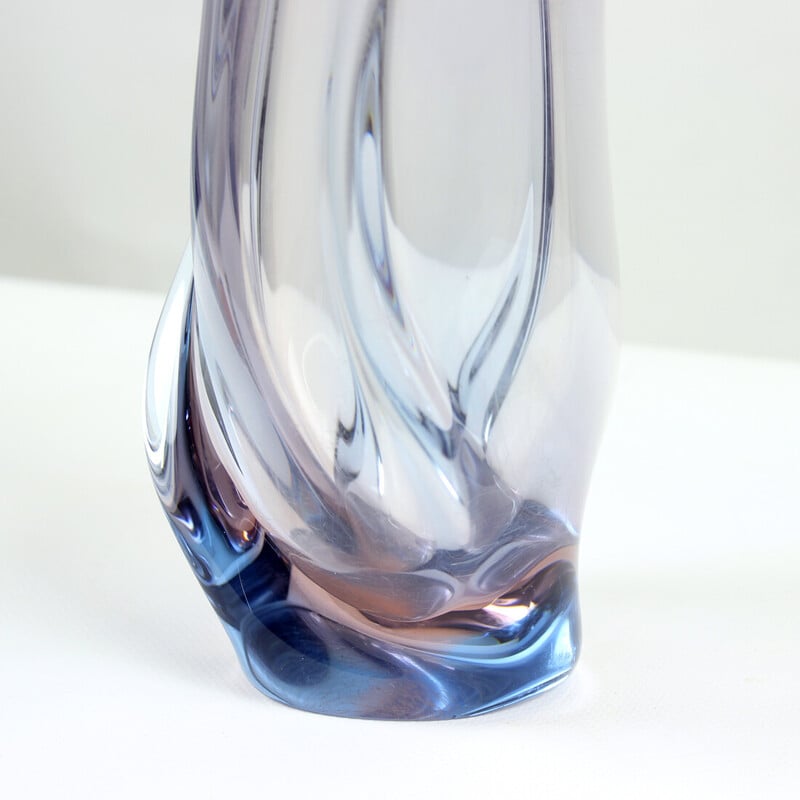 Vintage Murano glass vase by Josef Hospodka, Czechoslovakia 1960