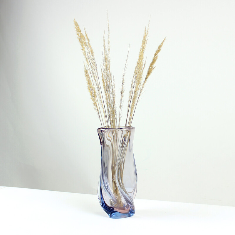 Vintage Murano glass vase by Josef Hospodka, Czechoslovakia 1960