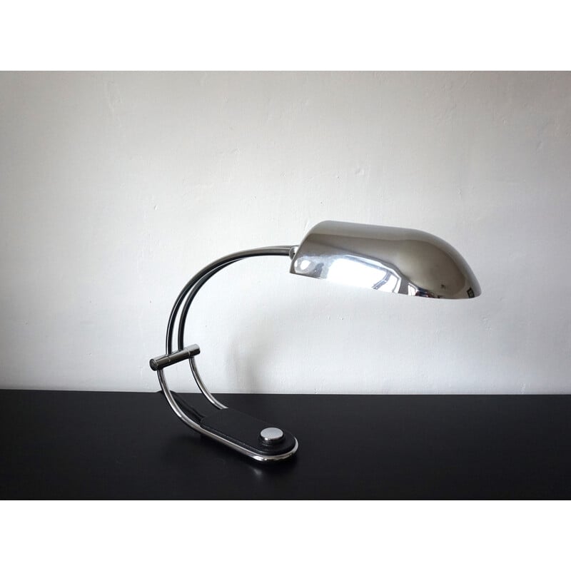 Lampe de table vintage chromée par Egon Hillebrand pour Hillebrand Leuchten, 1970
