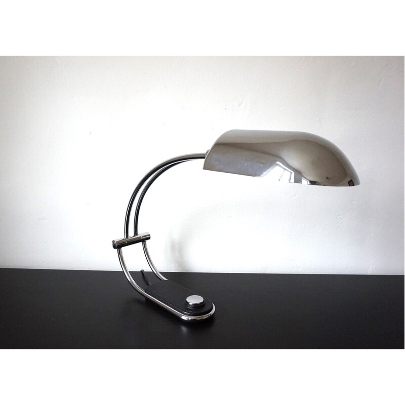 Lampe de table vintage chromée par Egon Hillebrand pour Hillebrand Leuchten, 1970