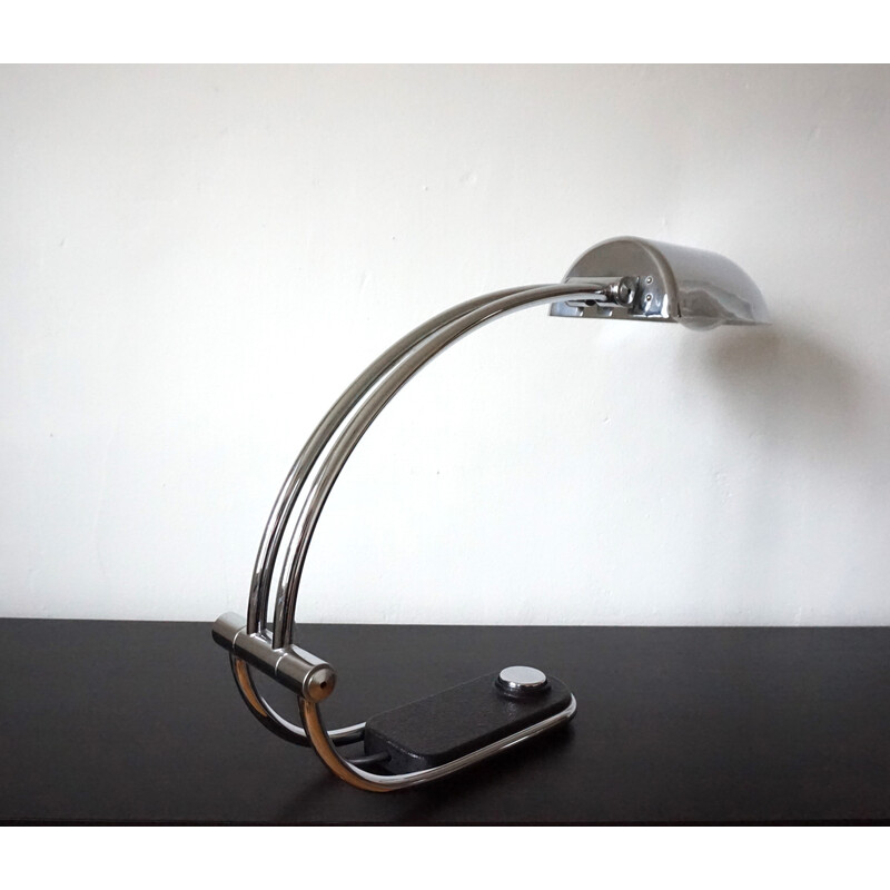 Vintage chrome table lamp by Egon Hillebrand for Hillebrand Leuchten, 1970