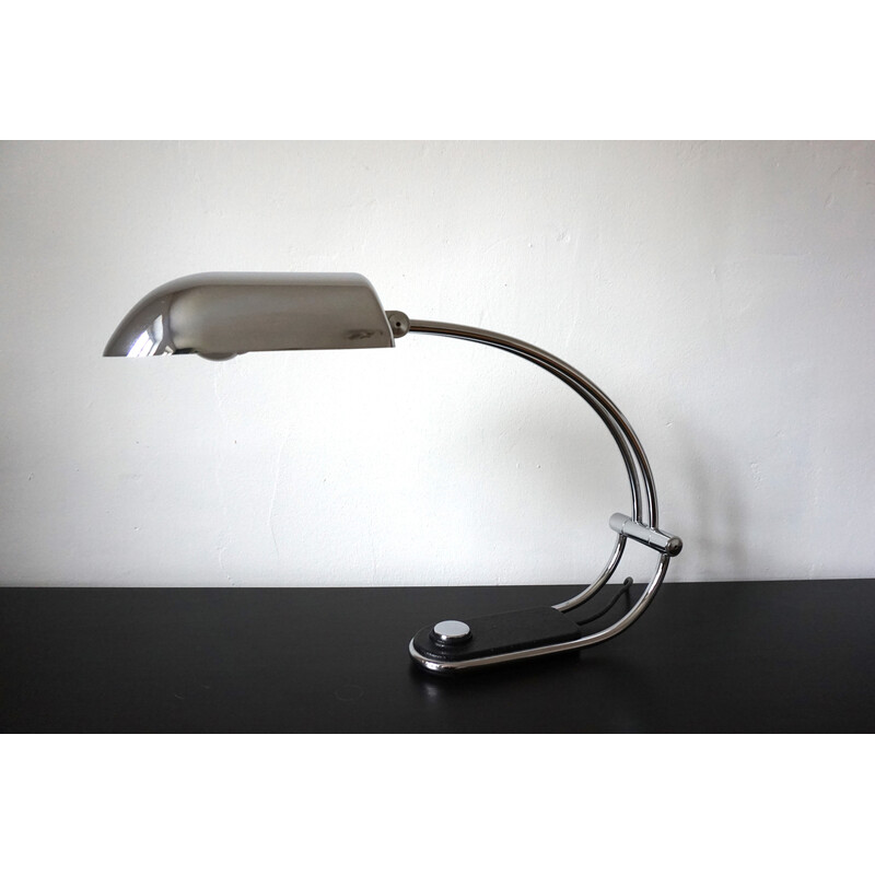 Lampe de table vintage chromée par Egon Hillebrand pour Hillebrand Leuchten, 1970