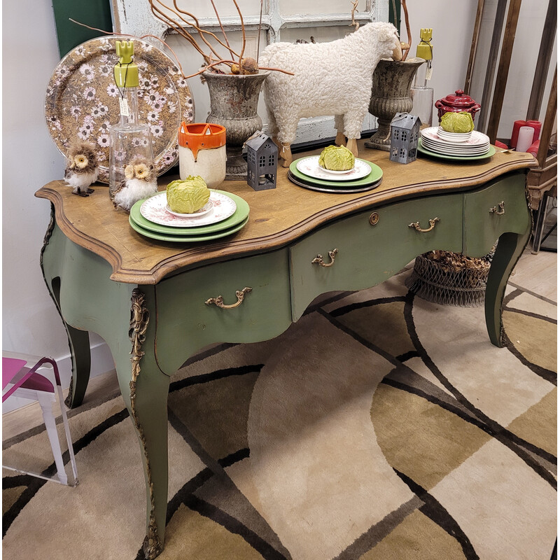 Table provençale vintage en bois, France