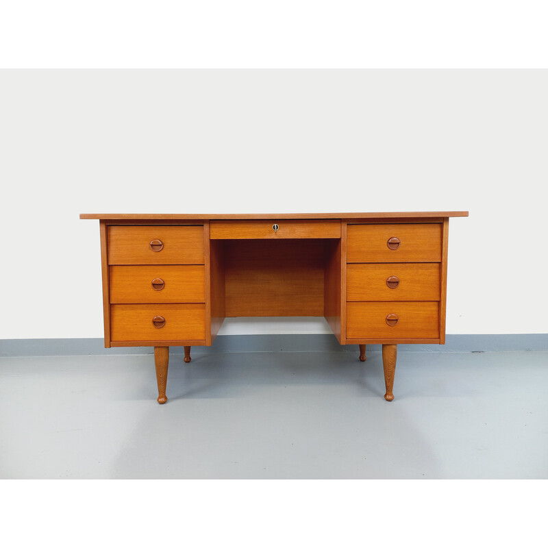 Vintage teak executive desk, 1960