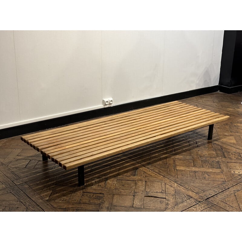 Vintage Cansado bench seat by Charlotte Perriand for Steph Simon, 1954